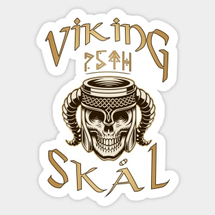 Viking-Skål: 75th Birthday Celebration for a Viking Warrior - Gift Idea Sticker